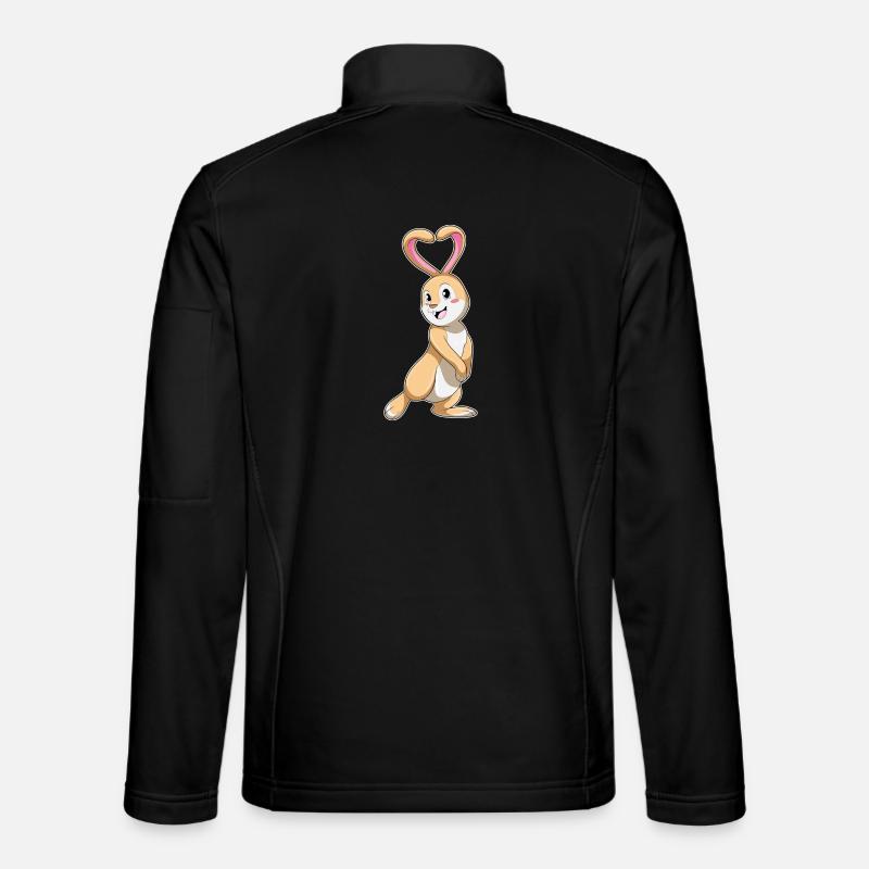 Bunny Heart - Unisex Softshell Jacket - black