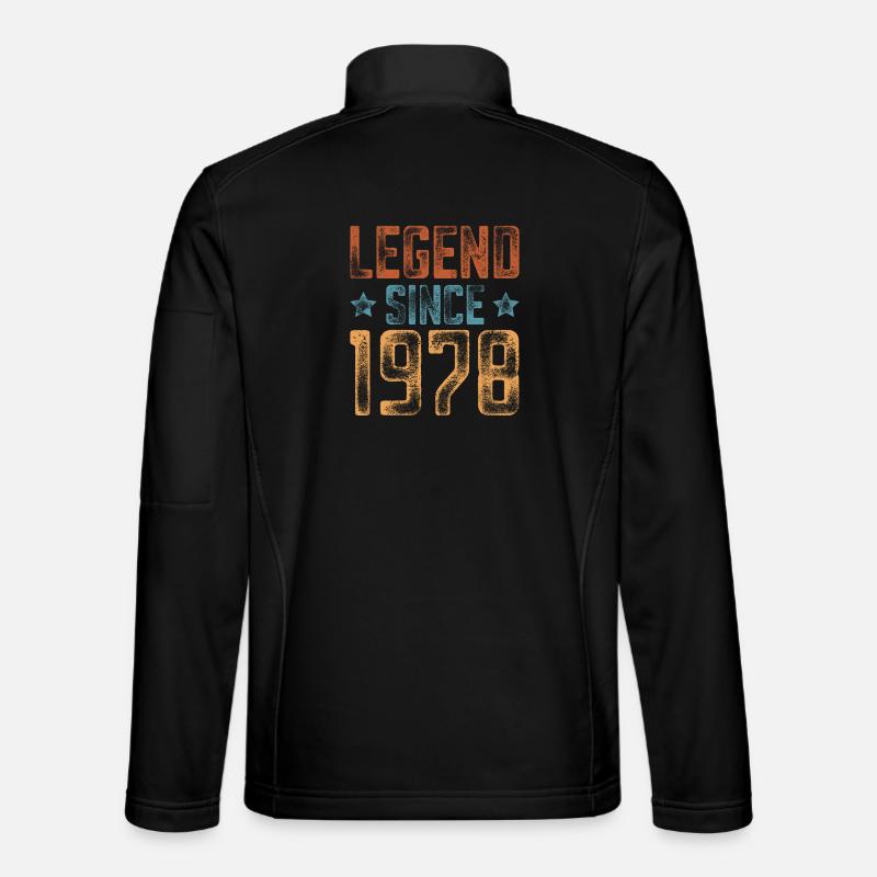 1978 Naissance Année de naissance Anniversaire - Veste en tissu softshell Unisexe - noir