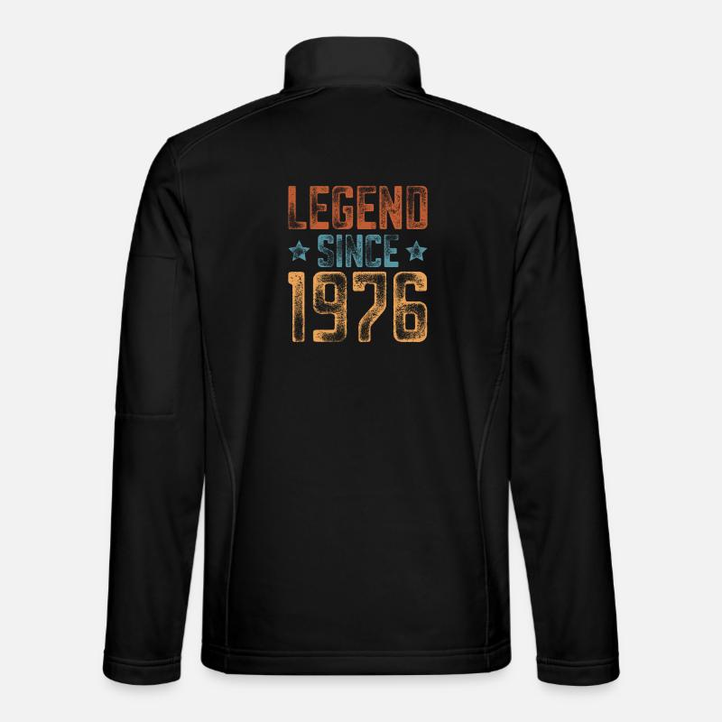 1976 Naissance Année de naissance Anniversaire Veste en tissu softshell Unisexe