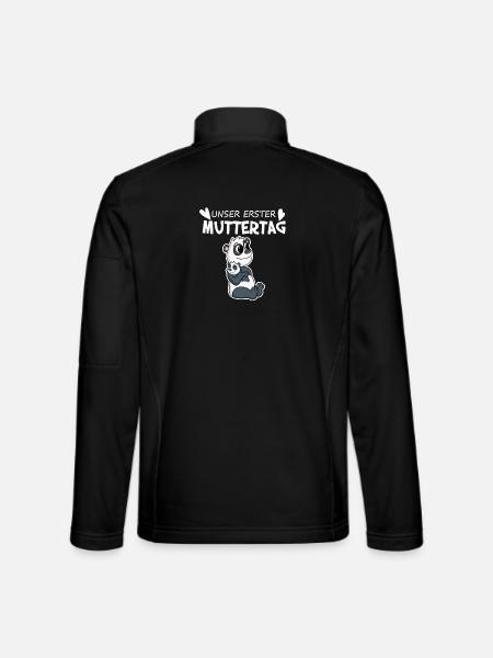 Muttertag - erster Muttertag Geschenk - Unisex Softshelljacke - Schwarz - Hinten