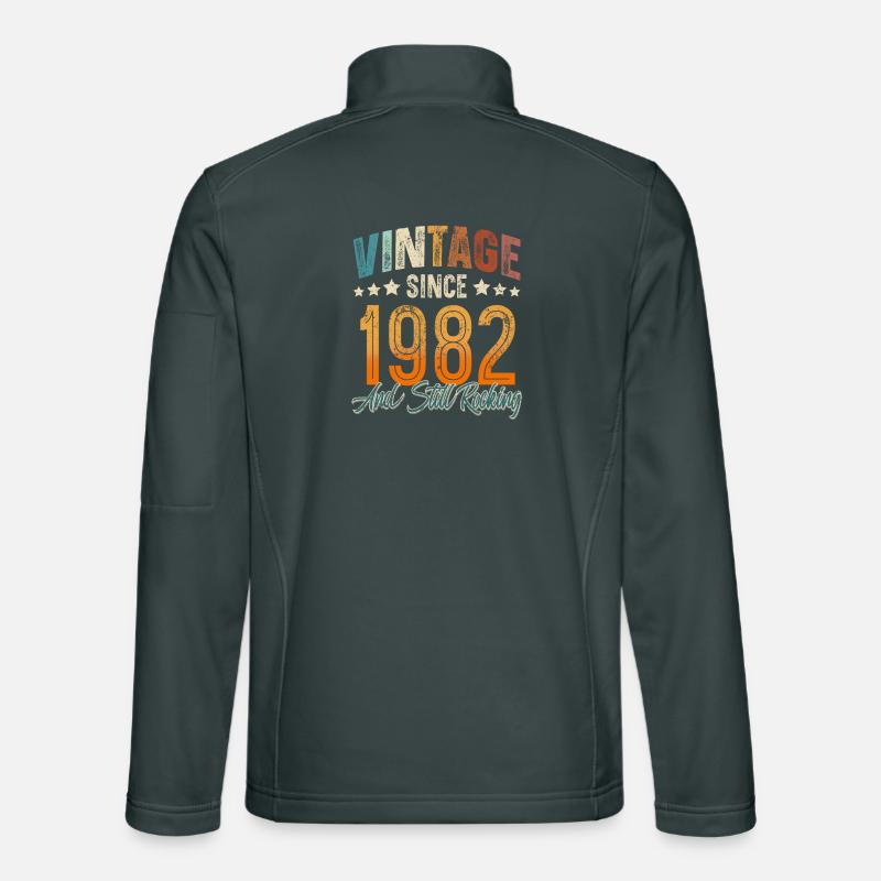 1982 Année de naissance Anniversaire Année de construction Millésime Veste en tissu softshell Unisexe