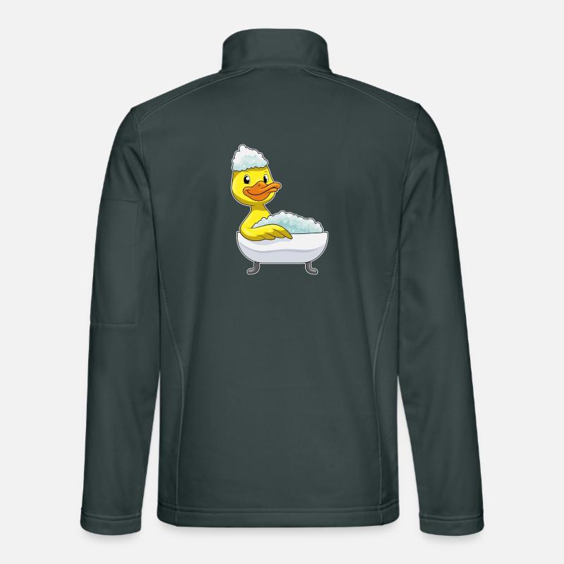 Duck Bathing Bathtub Unisex Softshell Jacket