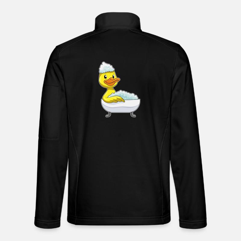 Duck Bathing Bathtub - Unisex Softshell Jacket - black