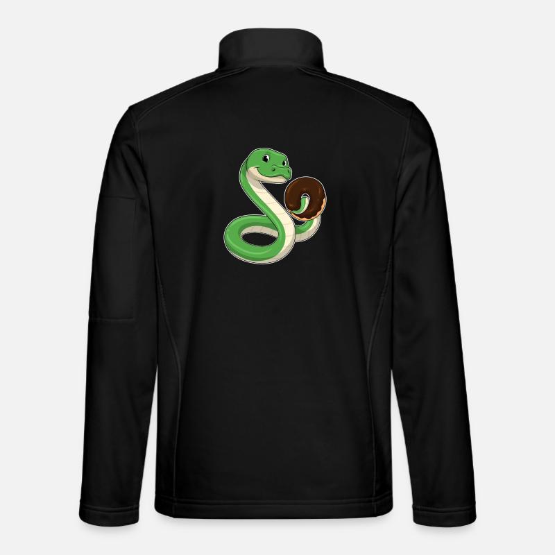 Serpent avec beignet - Veste en tissu softshell Unisexe - noir