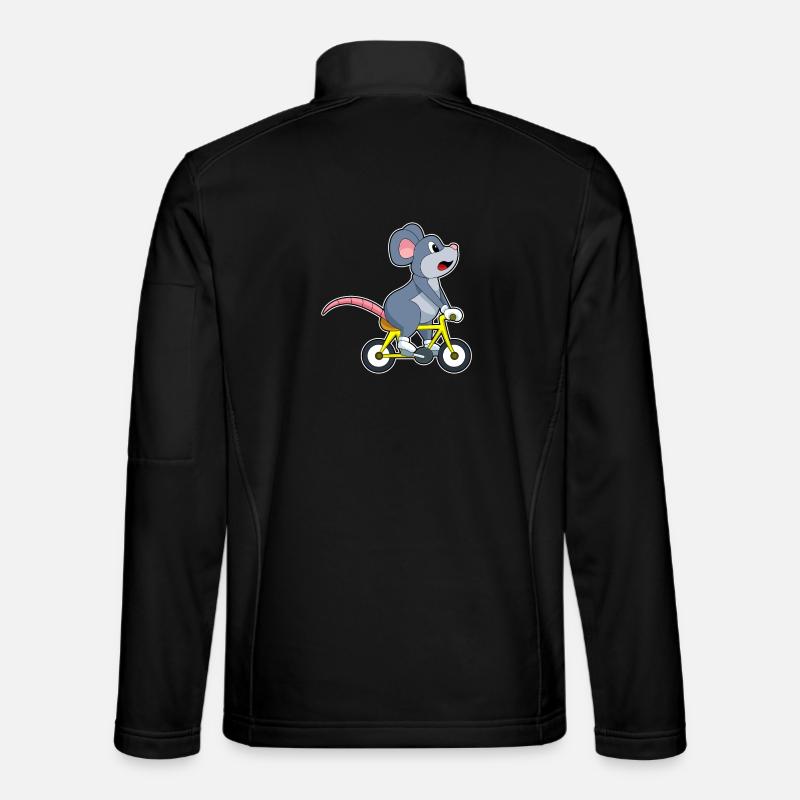 Souris avec vélo - Veste en tissu softshell Unisexe - noir