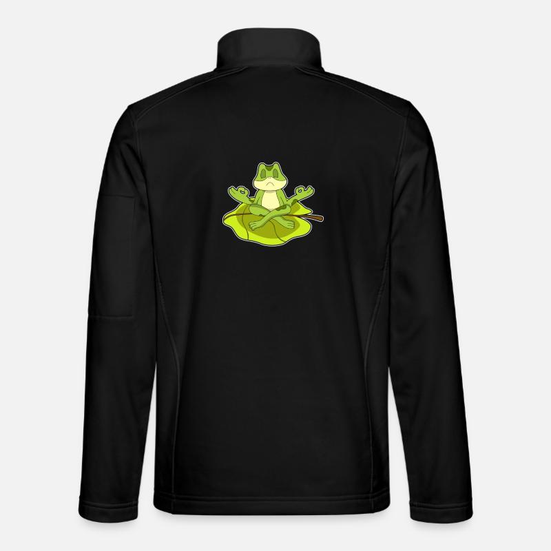 Grenouille méditant - Veste en tissu softshell Unisexe - noir
