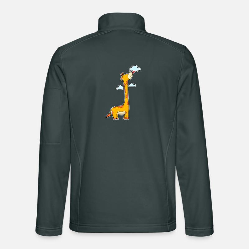 Giraffe Wolken Unisex Softshelljacke