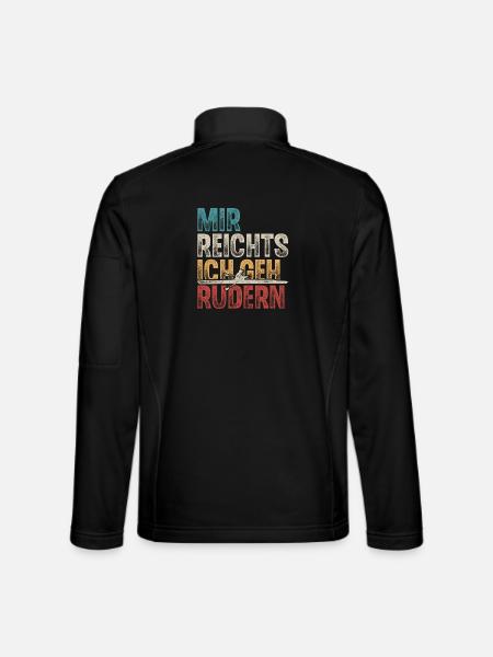 Rudern Ruderer Ruderboot - Unisex Softshelljacke - Schwarz