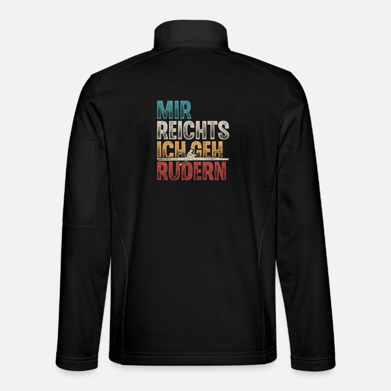 Rudern Ruderer Ruderboot - Unisex Softshelljacke - Schwarz