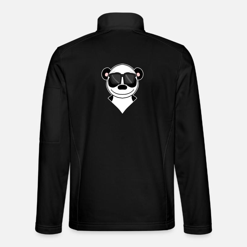 Panda - ours panda cool - Veste en tissu softshell Unisexe - noir