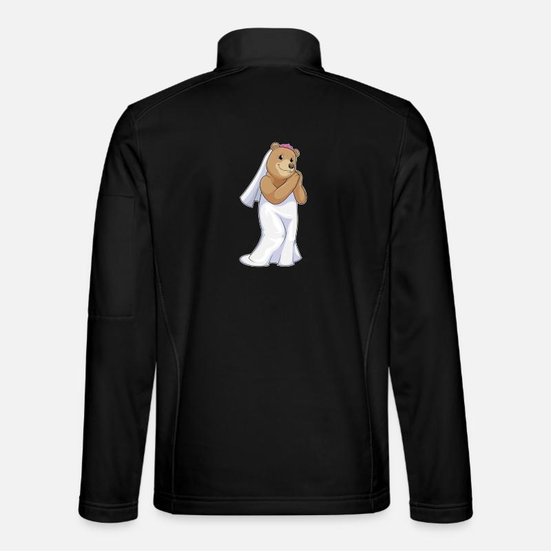 Bär Braut Schleier Hochzeit Unisex Softshelljacke