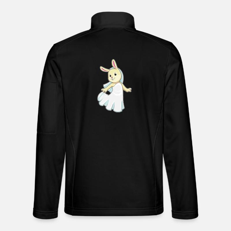 mariage avec voile de mariée lapin Veste en tissu softshell Unisexe
