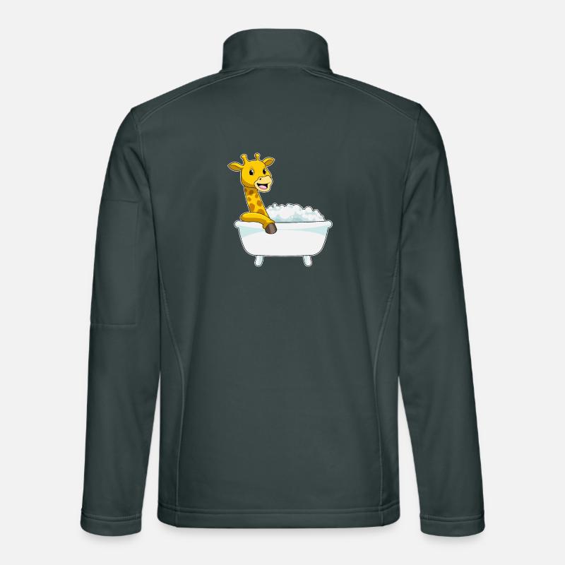 Girafe avec baignoire en mousse Veste en tissu softshell Unisexe