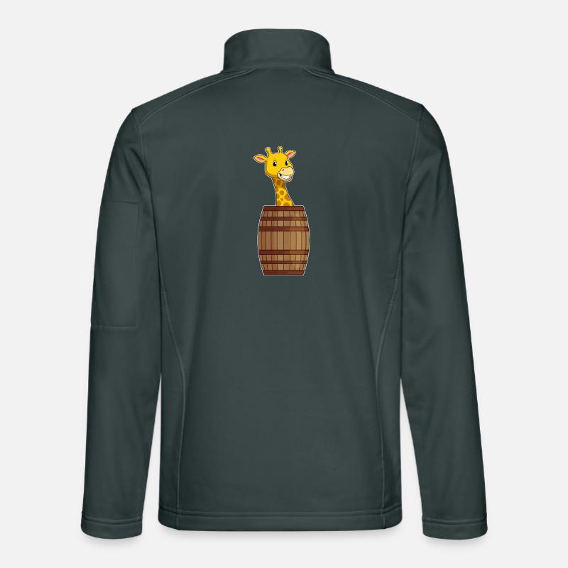 Girafe avec tonneau Veste en tissu softshell Unisexe