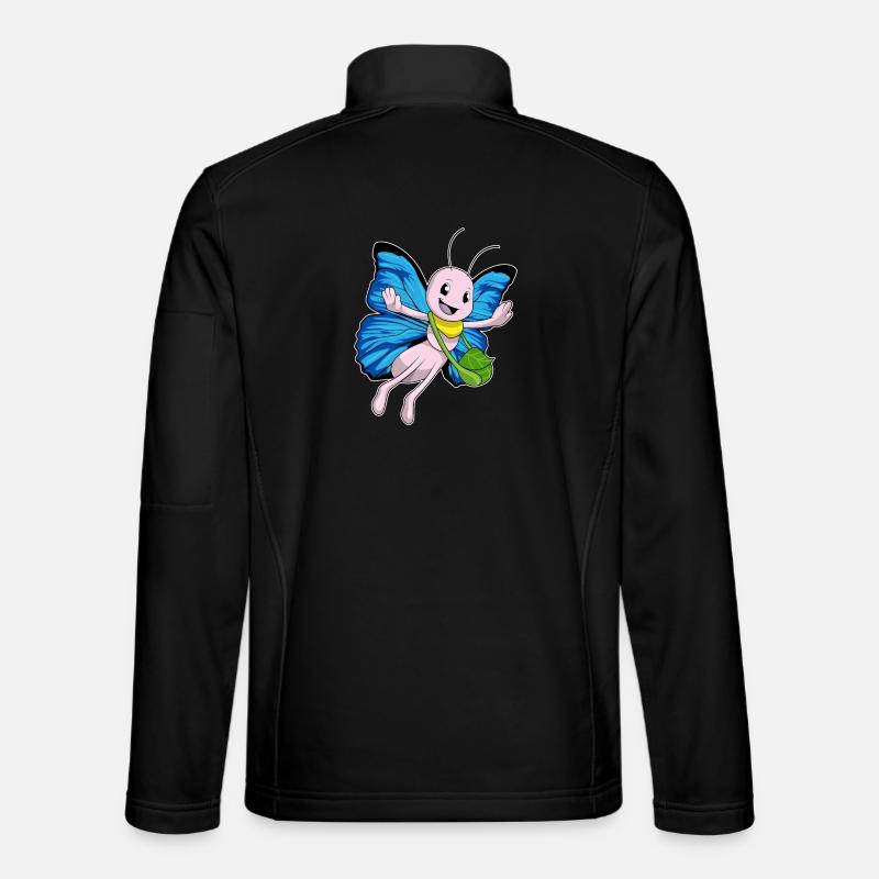Butterfly with handbag - Unisex Softshell Jacket - black