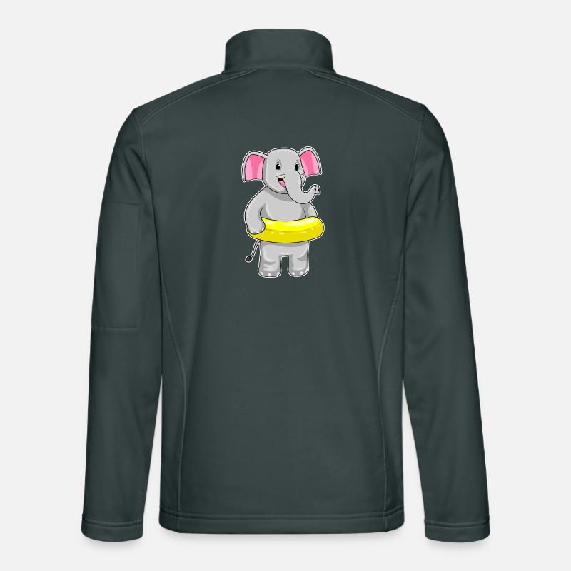 Été de nage dans le ring de nage d’éléphants Veste en tissu softshell Unisexe