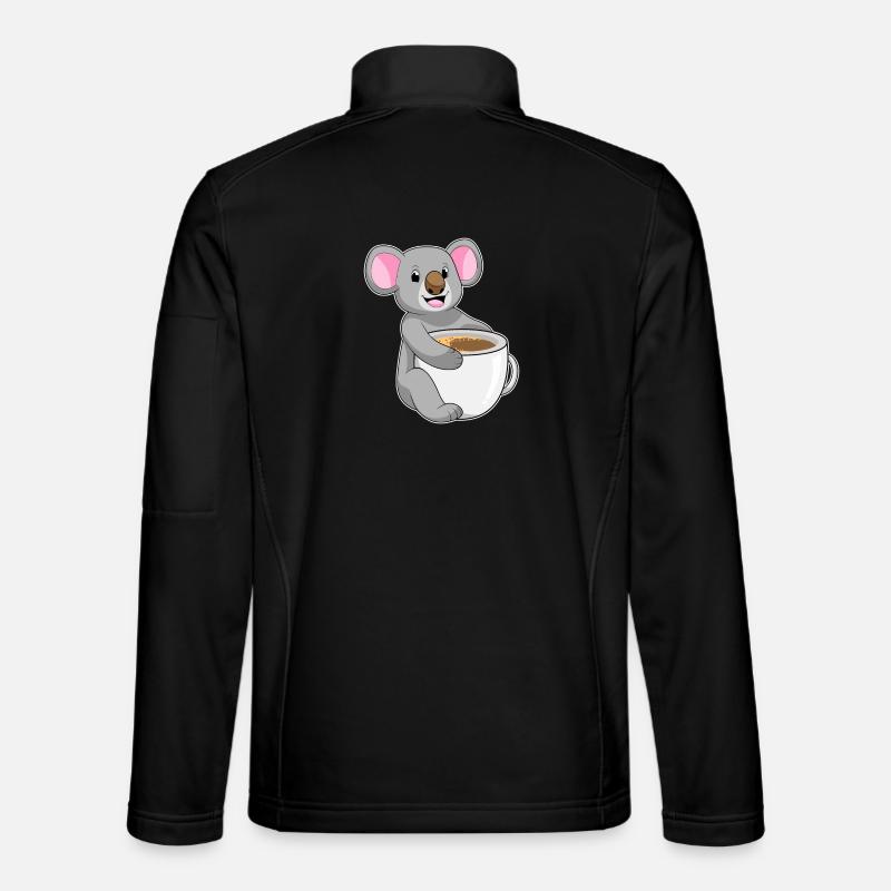 Koala Kaffee Tasse - Unisex Softshelljacke - Schwarz