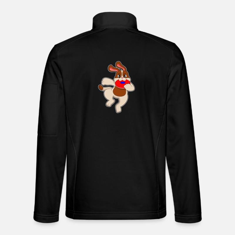 Chien jouant - Veste en tissu softshell Unisexe - noir