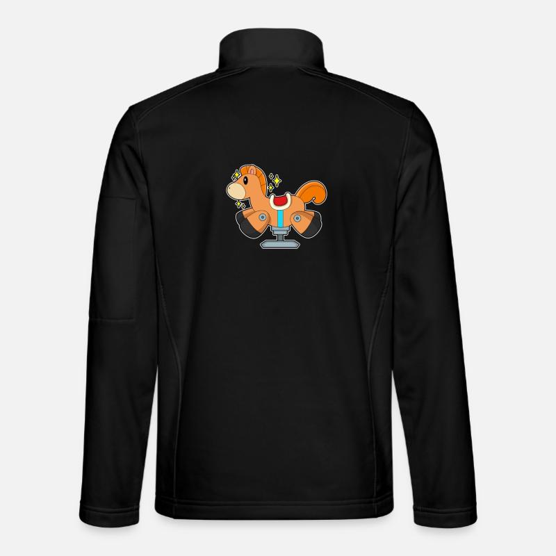 Cute Rocking Horse - Unisex Softshell Jacket - black
