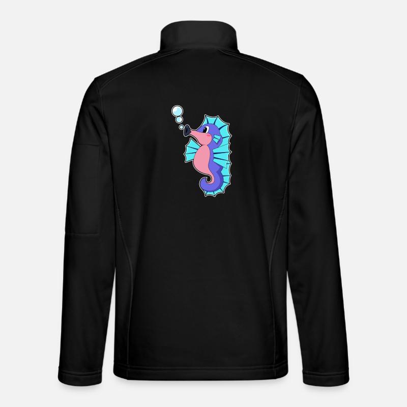 Seepferdchen - Unisex Softshelljacke - Schwarz