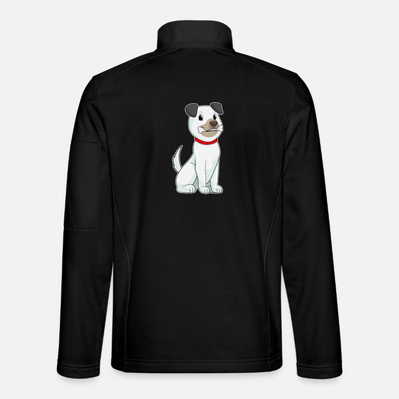 Chien avec des os - Veste en tissu softshell Unisexe - noir
