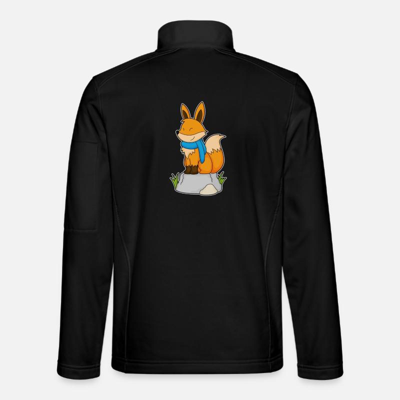 Fox Scarf - Unisex Softshell Jacket - black