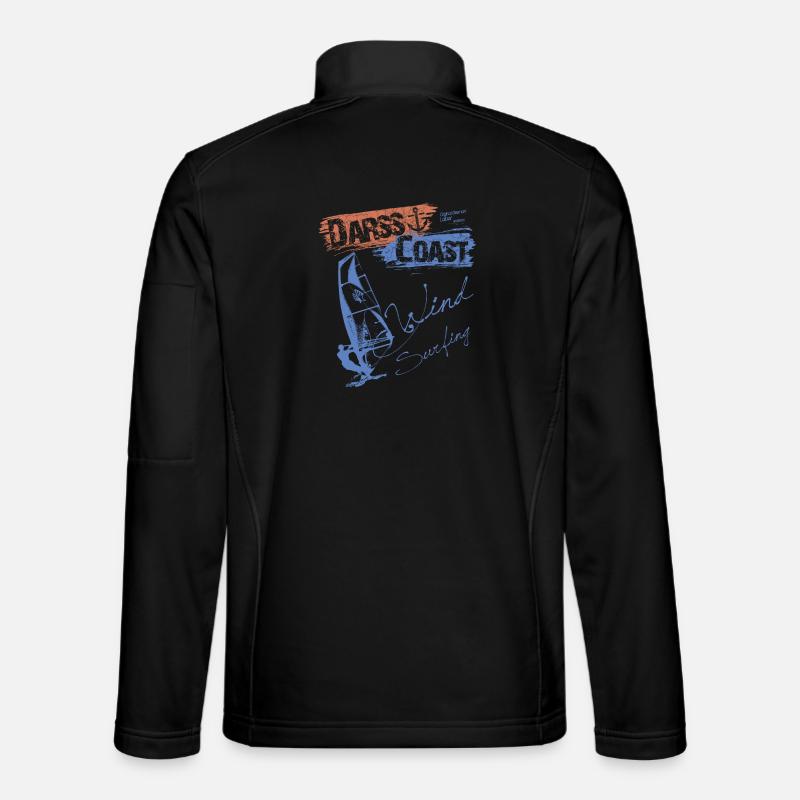 DarssCoast WINDSURFING - SURFER WINDSURFER - Unisex Softshelljacke - Schwarz