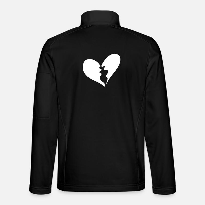 Broken heart - Unisex Softshell Jacket - black