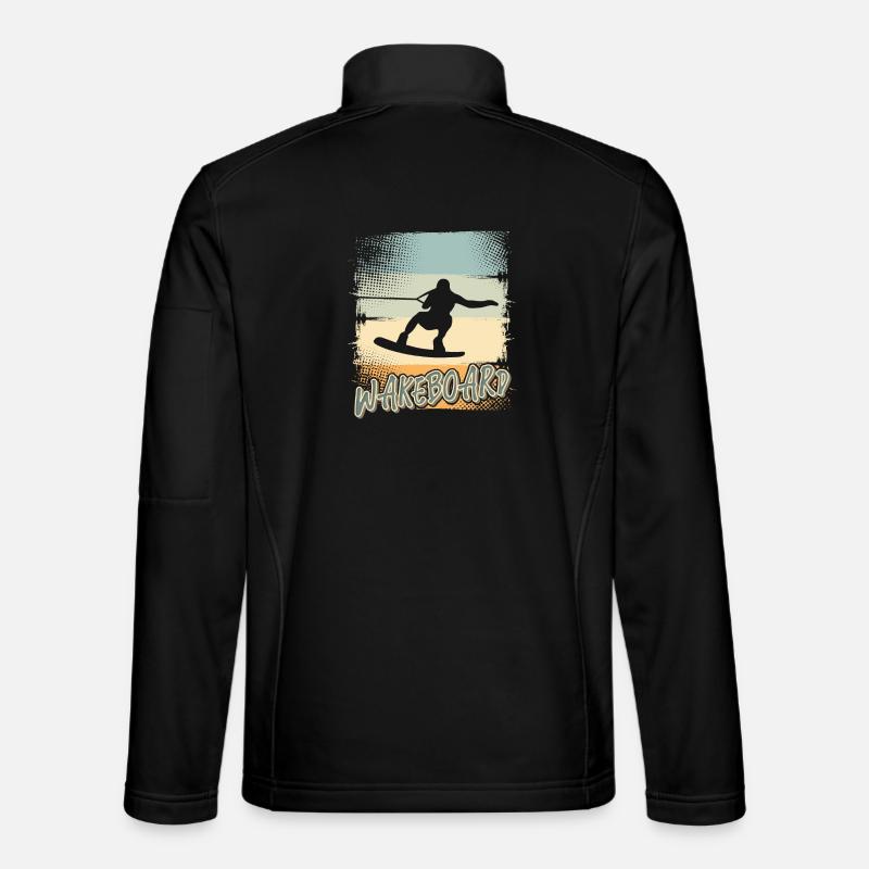 Wakeskate Wakeskating Wakeskater Wakeboard - Unisex Softshelljacke - Schwarz