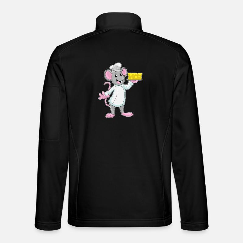 Mouse Cook Cheese Cooking - Veste en tissu softshell Unisexe - noir