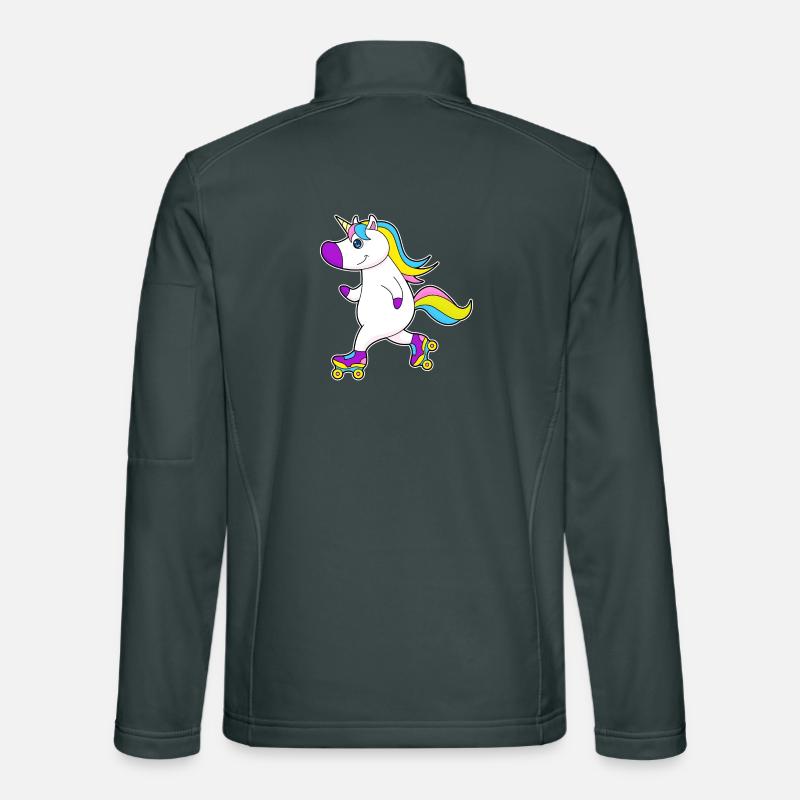 Einhorn Rollschuhfahren Rollschuhe Unisex Softshelljacke