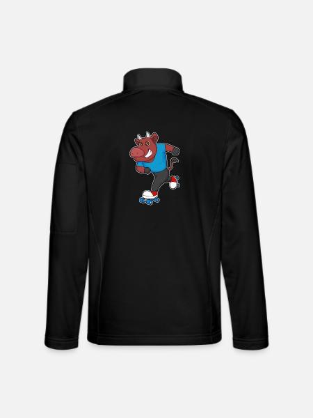 Bull Roller Skating Roller Skates - Unisex Softshell Jacket - black