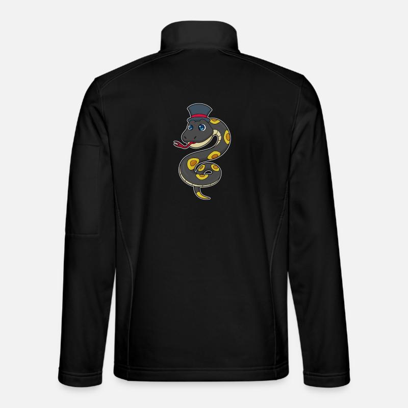 Schlange mit Hut - Unisex Softshelljacke - Schwarz