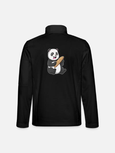 Panda Brot - Unisex Softshelljacke - Schwarz