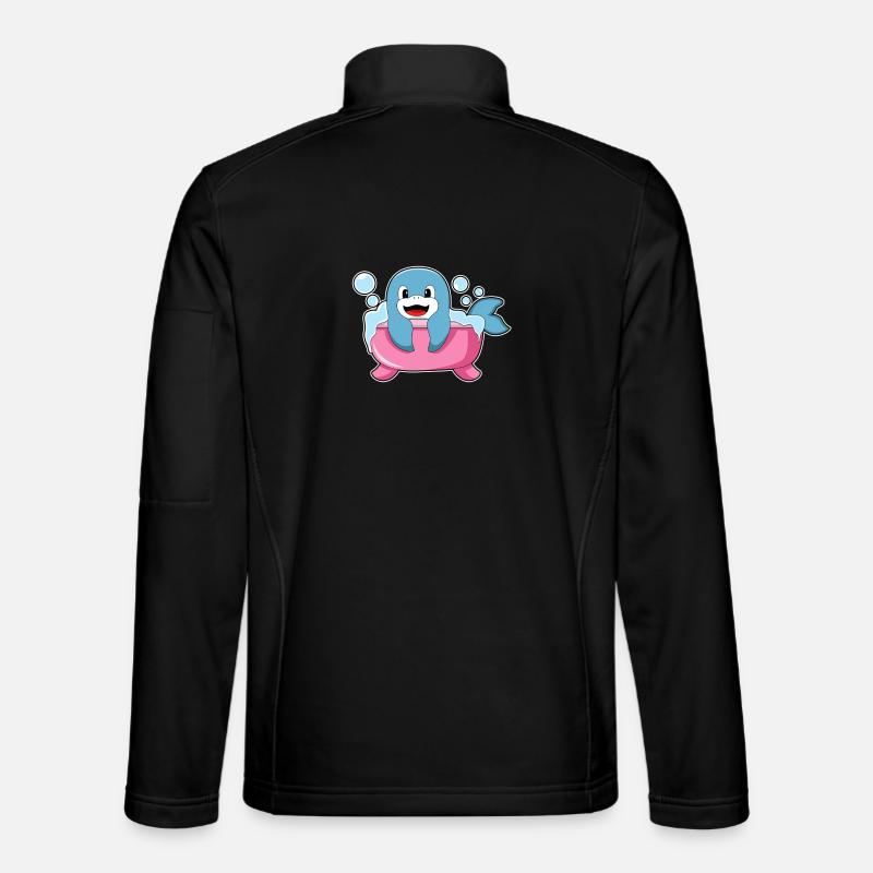 Dolphin Bathing Bathtub Unisex Softshell Jacket