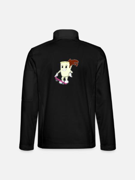 Coffee Skater Skateboard - Unisex Softshell Jacket - black