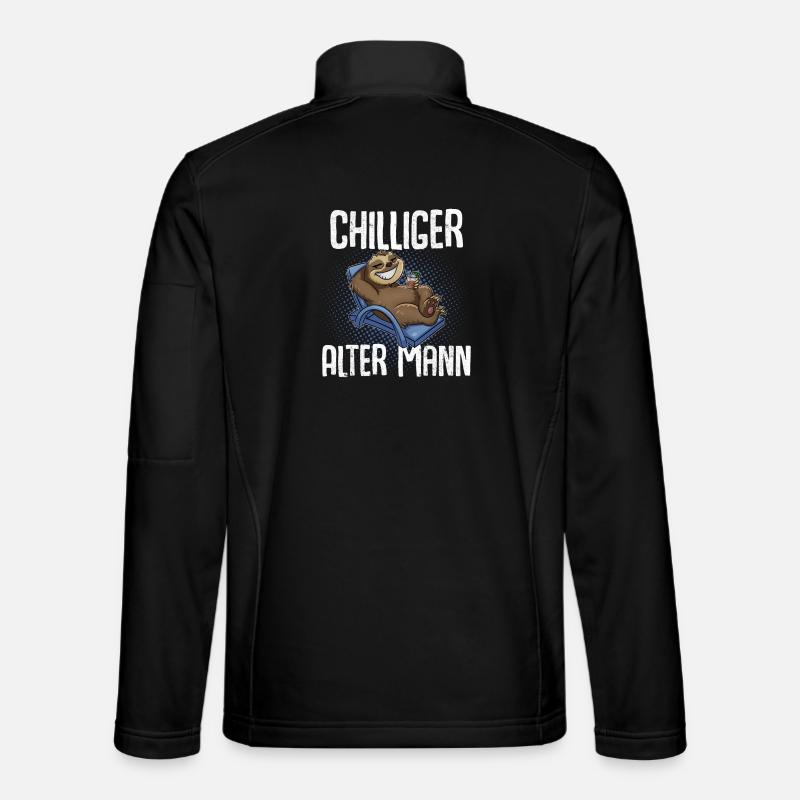 Chilliger Alter Mann Opa - Unisex Softshelljacke - Schwarz