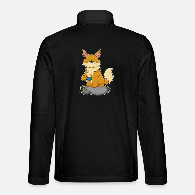 Fuchs Tasse - Unisex Softshelljacke - Schwarz