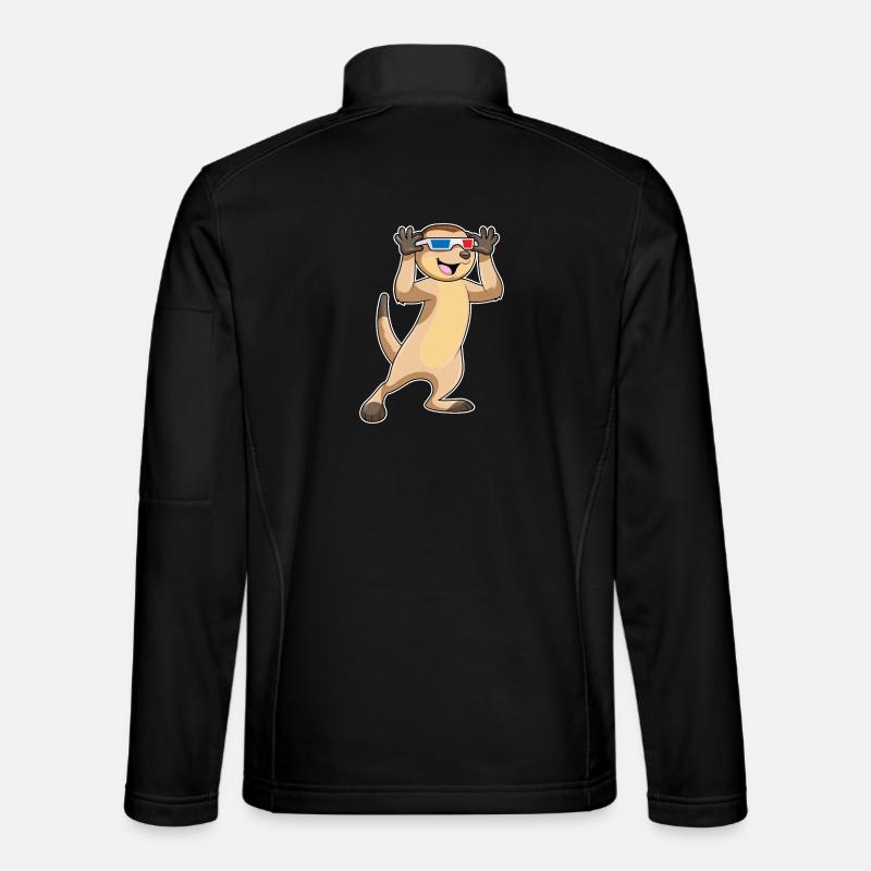 Suricates avec lunettes - Veste en tissu softshell Unisexe - noir