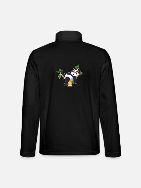 Panda Zweig - Unisex Softshelljacke - Schwarz
