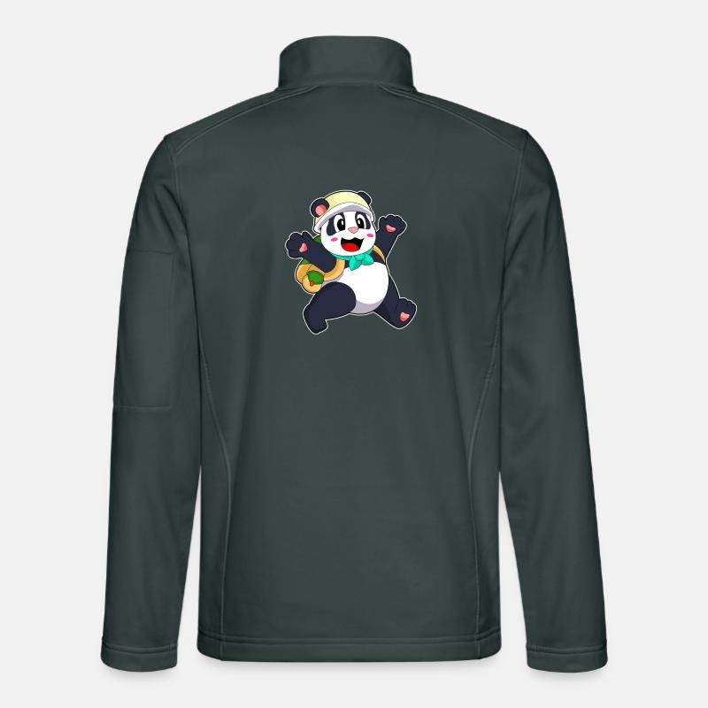 Panda en tant qu’étudiant Veste en tissu softshell Unisexe