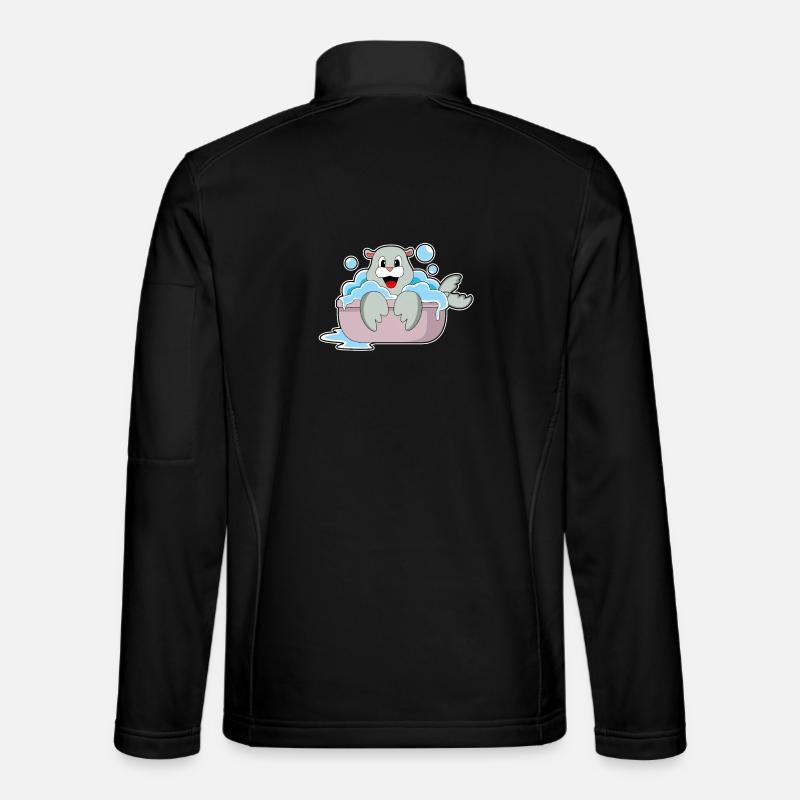 Seal Bathing Bathtub - Unisex Softshell Jacket - black