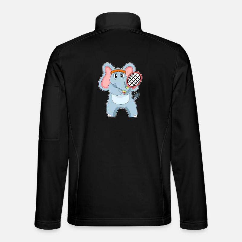 Elephant Tennis Racket - Unisex Softshell Jacket - black