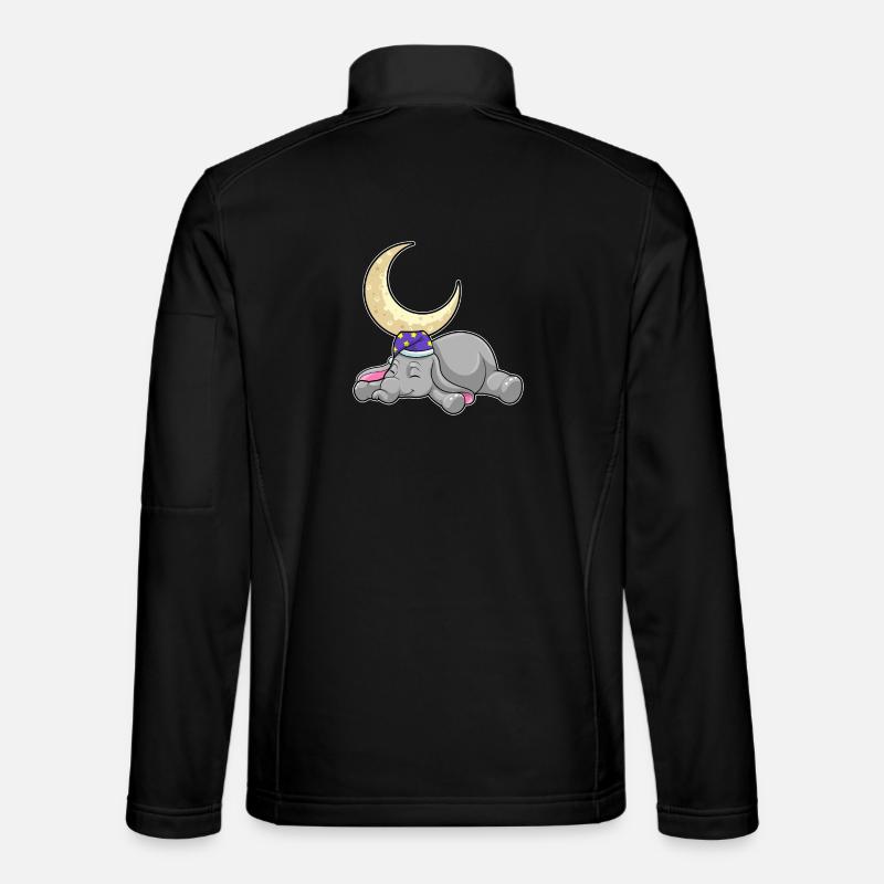 Lune éléphant - Veste en tissu softshell Unisexe - noir