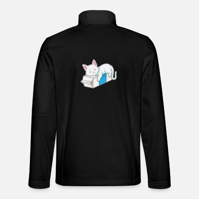 Chat au lait - Veste en tissu softshell Unisexe - noir