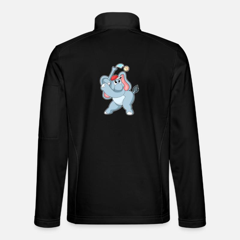 Elephant Baseball - Unisex Softshell Jacket - black