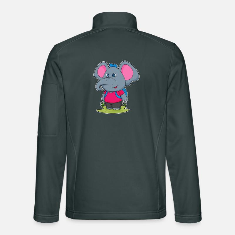 École de sac à dos pour élèves éléphants Veste en tissu softshell Unisexe