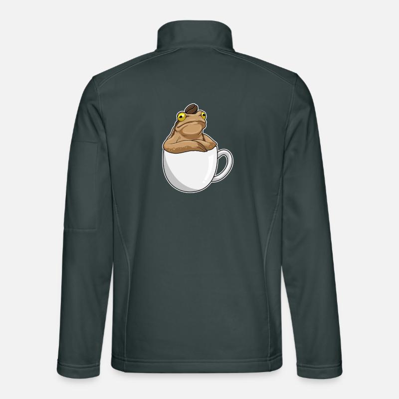 Frosch Kaffee Kaffeebohne Unisex Softshelljacke