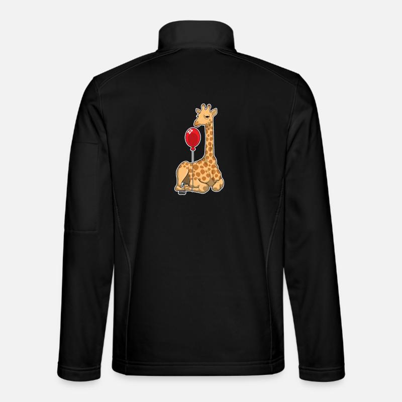 Giraffe Balloon - Unisex Softshell Jacket - black