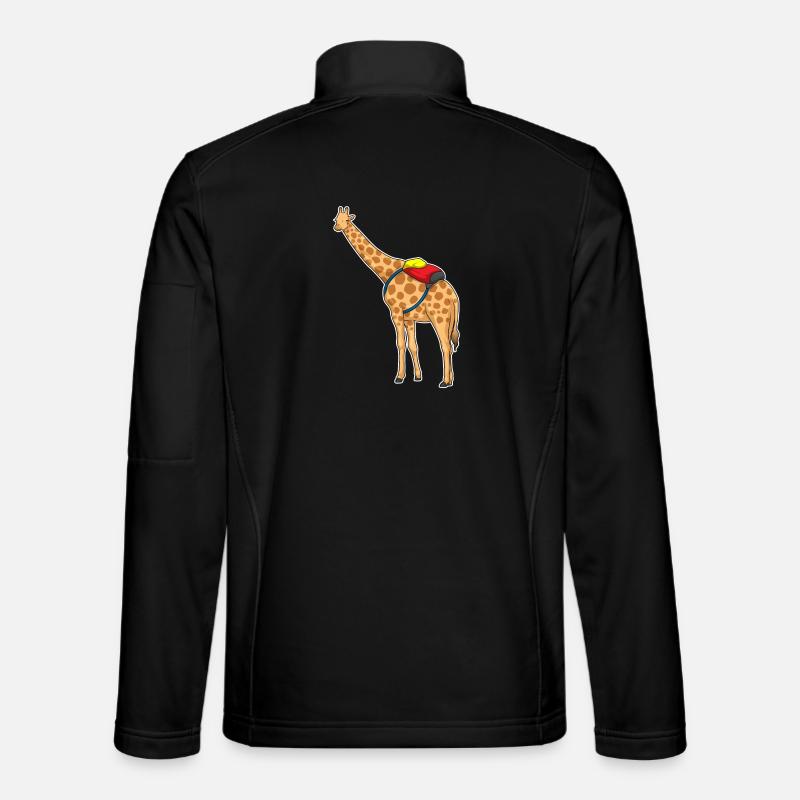 Giraffe Student Backpack School - Unisex Softshell Jacket - black